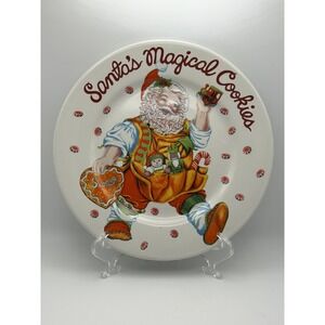 "Santa's Magical Cookies" Plate Sakura by Cheryl Ann Johnson 7.5" Dish Christmas